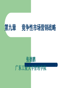 第九章竞争性市场营销战略