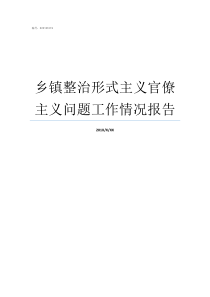 乡镇整治形式主义官僚主义问题工作情况报告关于整治形式主义官僚主义