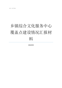 乡镇综合文化服务中心覆盖点建设情况汇报材料乡镇文化服务中心待遇