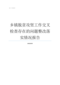 乡镇脱贫攻坚工作交叉检查存在的问题整改落实情况报告