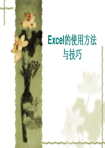 Excel的使用方法与快捷技巧