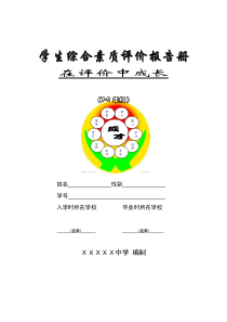 中学生综合素质评价报告册