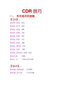 cdr快捷键