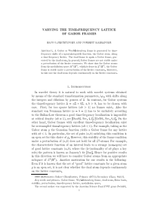 Varying the time-frequency lattice of Gabor frames