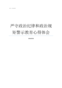 严守政治纪律和政治规矩警示教育心得体会严守政治纪律政治规矩