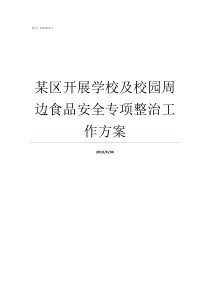 某区开展学校及校园周边食品安全专项整治工作方案学校开展校园网络文化活动