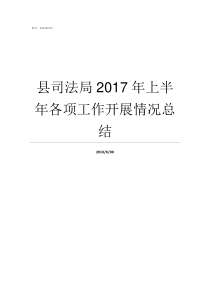 县司法局2017年上半年各项工作开展情况总结县司法局