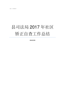 县司法局2017年社区矫正自查工作总结司法局社矫局