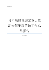 县司法局喜迎某重大活动安保维稳信访工作总结报告司法局