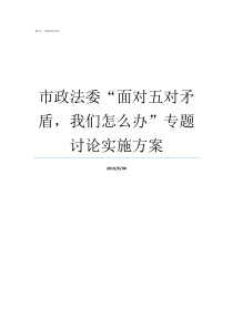 市政法委面对五对矛盾我们怎么办专题讨论实施方案市政法委书记排第几