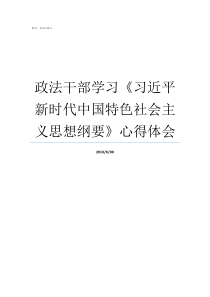 政法干部学习习近平新时代中国特色社会主义思想纲要心得体会