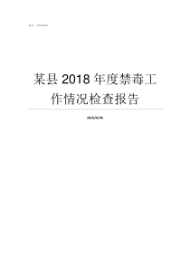 某县2018年度禁毒工作情况检查报告2018年我国禁毒主题