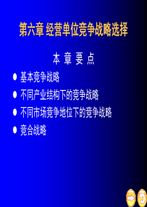 第六章经营单位竞争战略选择