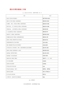 通风空调安装施工方案