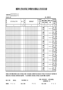 解除终止劳动合同退工失业保险金人员分区花名册8号表