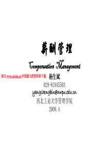 薪酬管理--工资政策和竞争战略（PPT 146页）(1)