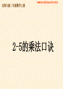 北师大版二年级数学上册《2-5的乘法口诀》PPT课件