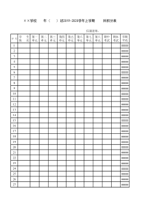 Excel(全自动)学生单元成绩统计表