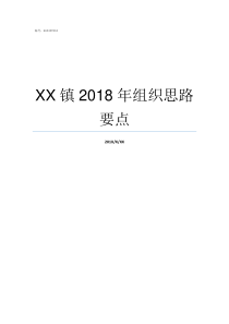 XX镇2018年组织思路要点2019亚洲hd