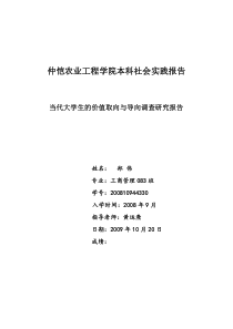 当代大学生的价值取向与导向