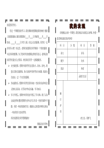 小学生素质报告单