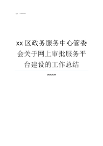 xx区政务服务中心管委会关于网上审批服务平台建设的工作总结政务中心归谁管