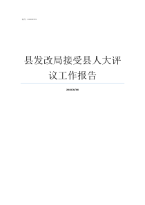 县发改局接受县人大评议工作报告接受人大监督