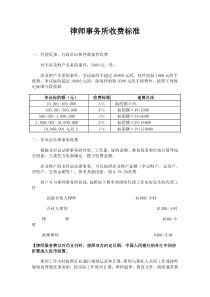 律师事务所收费标准