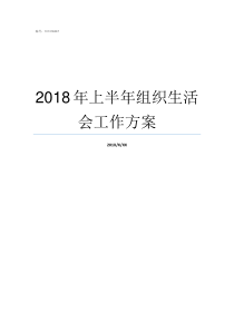 2018年上半年组织生活会工作方案2018年接受FATF