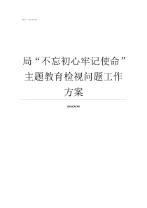 局不忘初心牢记使命主题教育检视问题工作方案牢记初心不忘使命发言材料