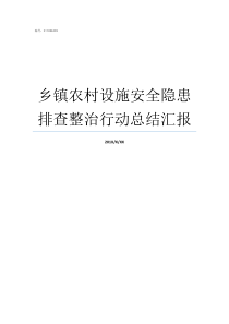 乡镇农村设施安全隐患排查整治行动总结汇报