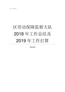 区劳动保障监察大队2018年工作总结及2019年工作打算龙华区劳动保障监察大队