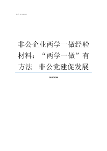 非公企业两学一做经验材料两学一做有方法nbspnbspnbsp非公党建促发展