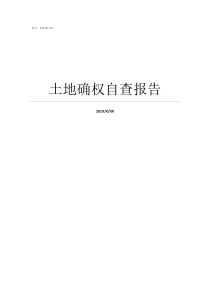 土地确权自查报告村土地确权自检自查报告