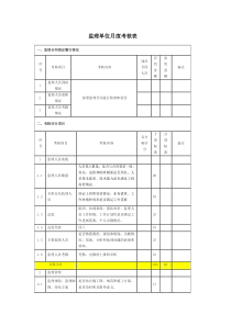 监理月考核表