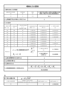 喷淋水力计算表