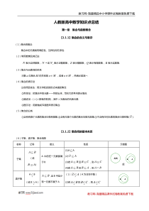 人教版高中数学高考复习知识点总结资料