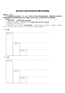 农户技术采用和技术需求调查问卷