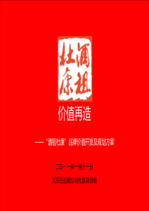 杜康品牌价值开发及规划方案