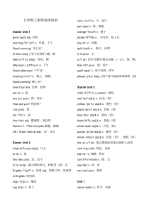 最新人教版初中英语单元词汇表(全套)