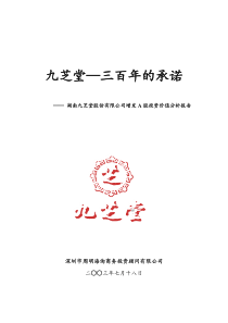 湖南九芝堂增发A股投资价值分析报告（DOC 15页）