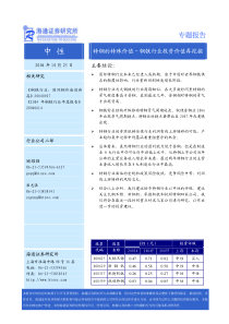 特钢的特殊价值－钢铁行业投资价值再挖掘(1)