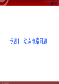 2013届中考物理考点冲刺复习课件《专题1 动态电路问题 》