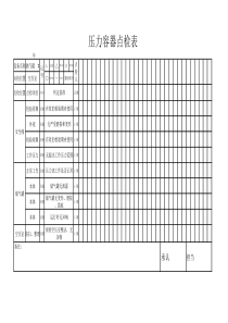 压力容器点检表