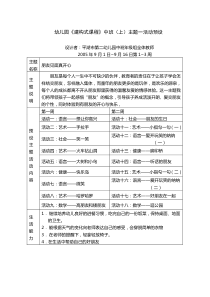 幼儿园建构式课程中班上主题一活动预设