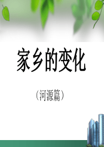 家乡的变化――河源.