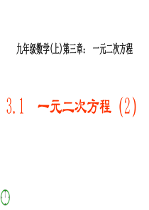 青岛版九年级上3.1.2一元二次方程课件