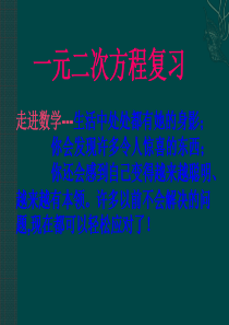 数学：第二章一元二次方程复习课件(浙教版八年级下)