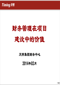 财务管理在项目中的价值