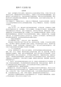 教师个人发展计划